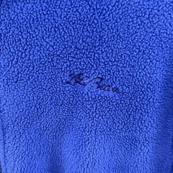 Vintage L.L. Bean Full Zip Blue Fleece Hoodie Jacket Women’s Medium Blue - Picture 2 of 8